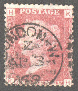 Great Britain Scott 33 Used Plate 197 - KH - Click Image to Close